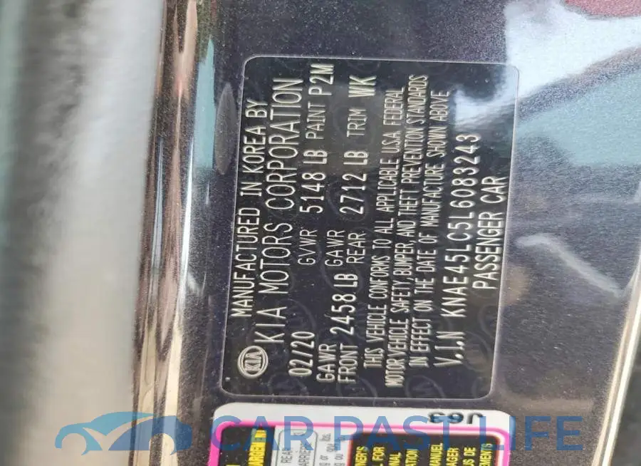 KNAE45LC5L6083243# 12