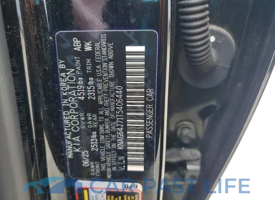 KNAG64J71T5406440# 12