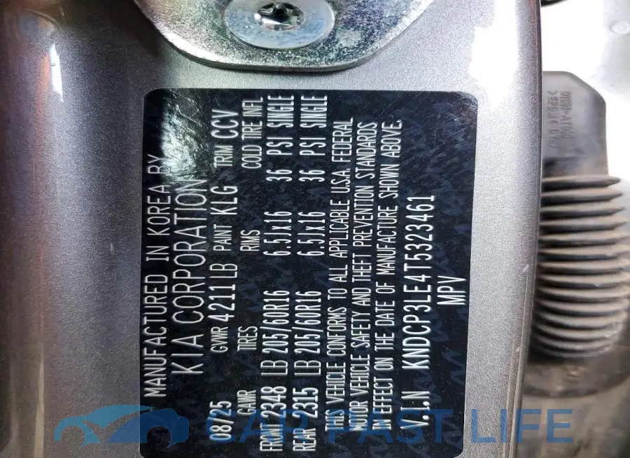KNDCP3LE4T5323461# 12