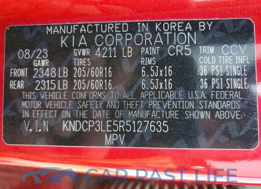 KNDCP3LE5R5127635# 12