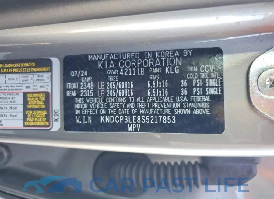 KNDCP3LE8S5217853# 13