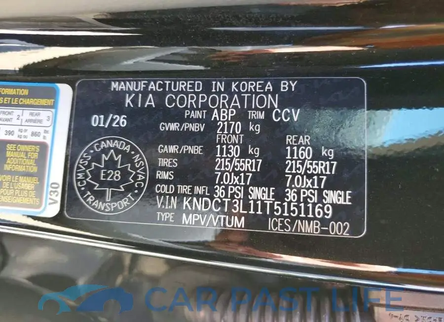 KNDCT3L11T5151169# 14