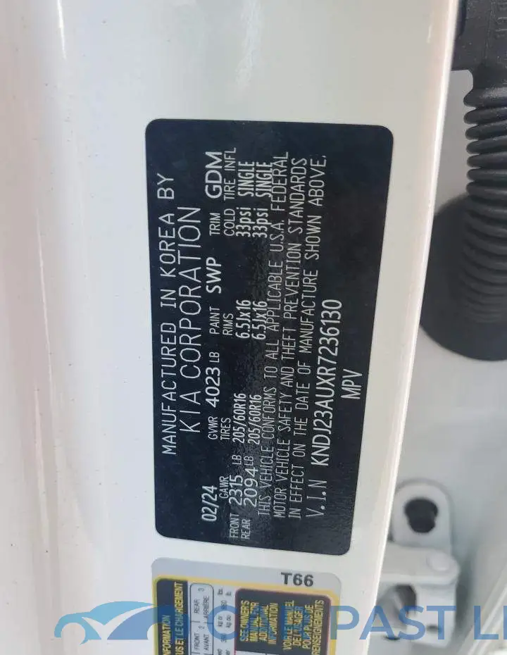 KNDJ23AUXR7236130# 12