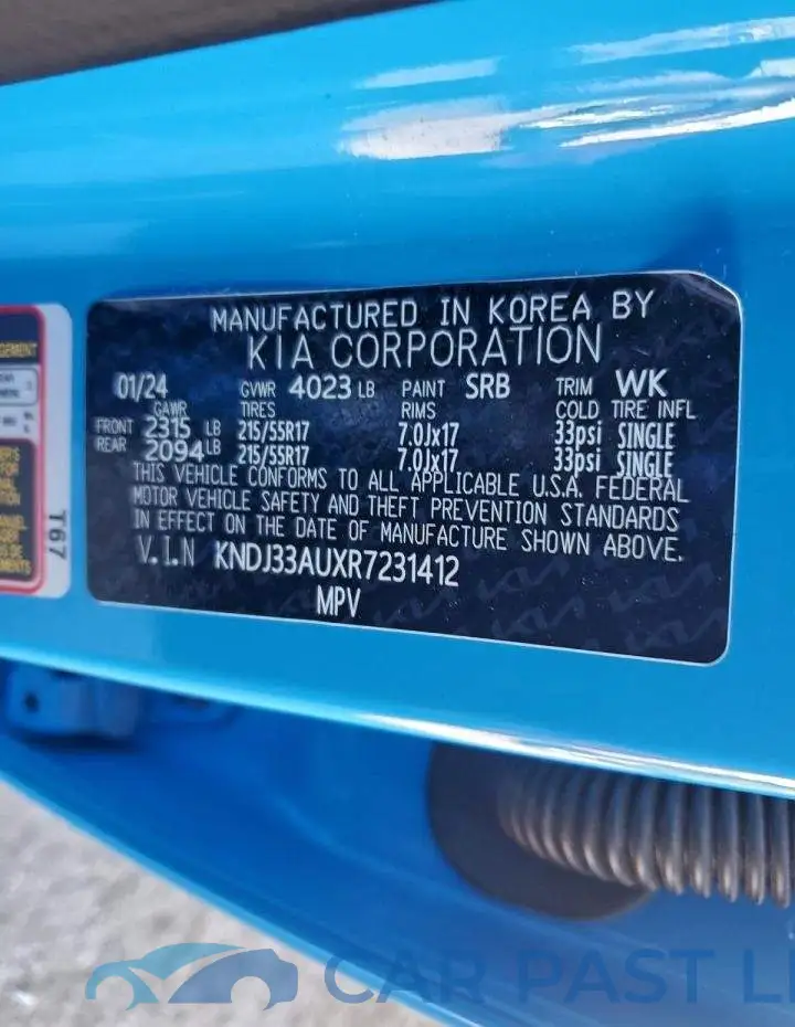 KNDJ33AUXR7231412# 12