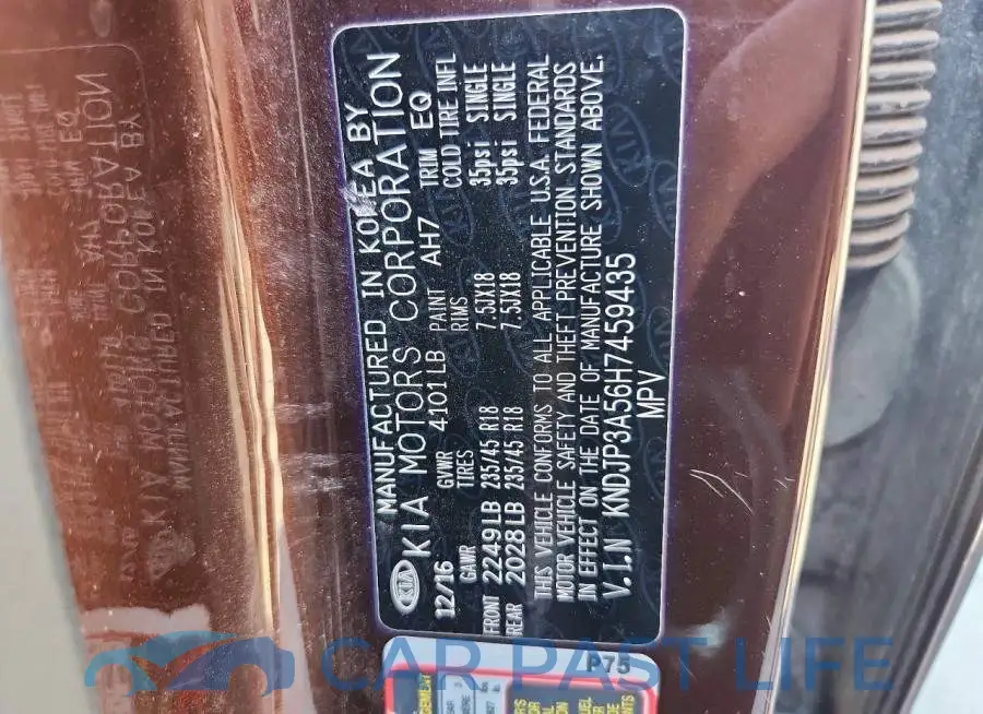 KNDJP3A56H7459435# 13