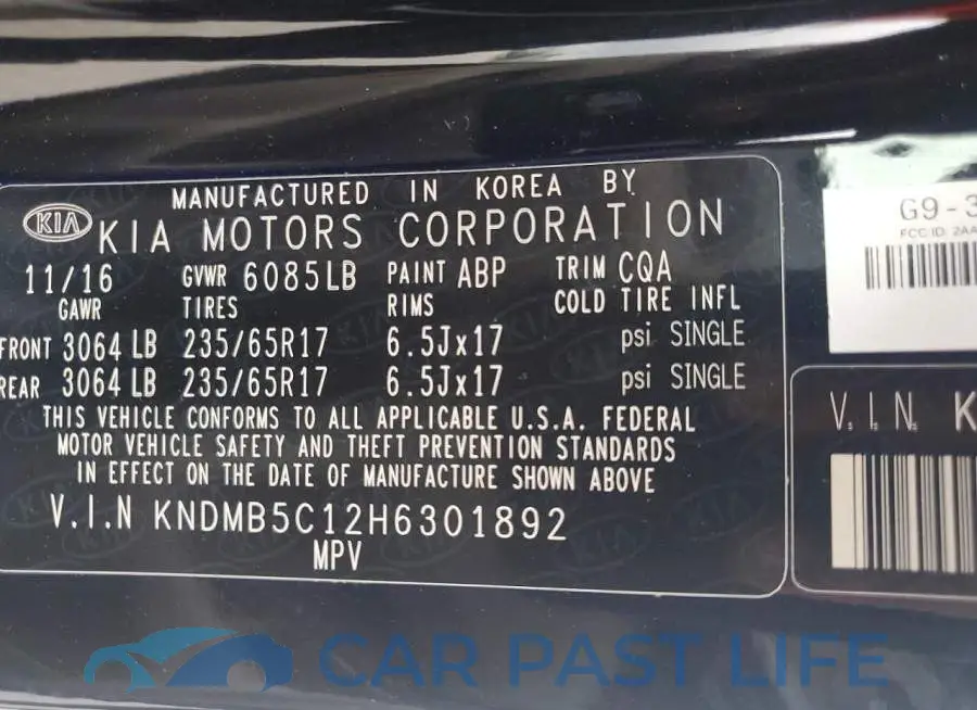KNDMB5C12H6301892# 13
