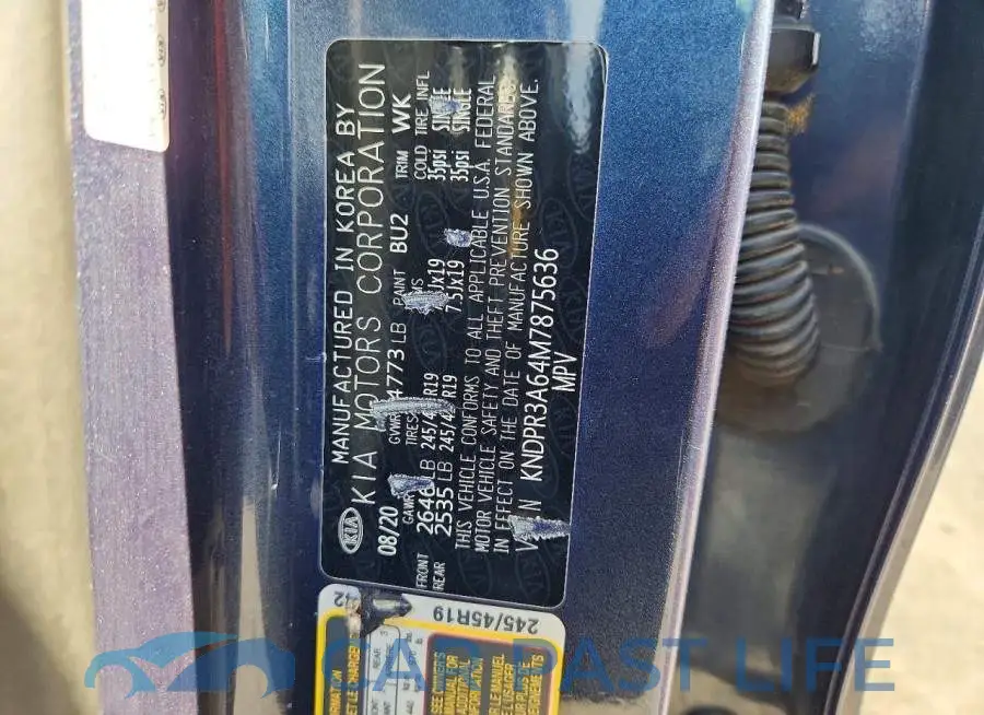 KNDPR3A64M7875636# 12