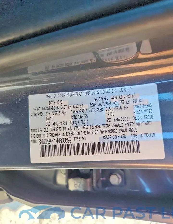 3MVDMBAY1MM300699# 13
