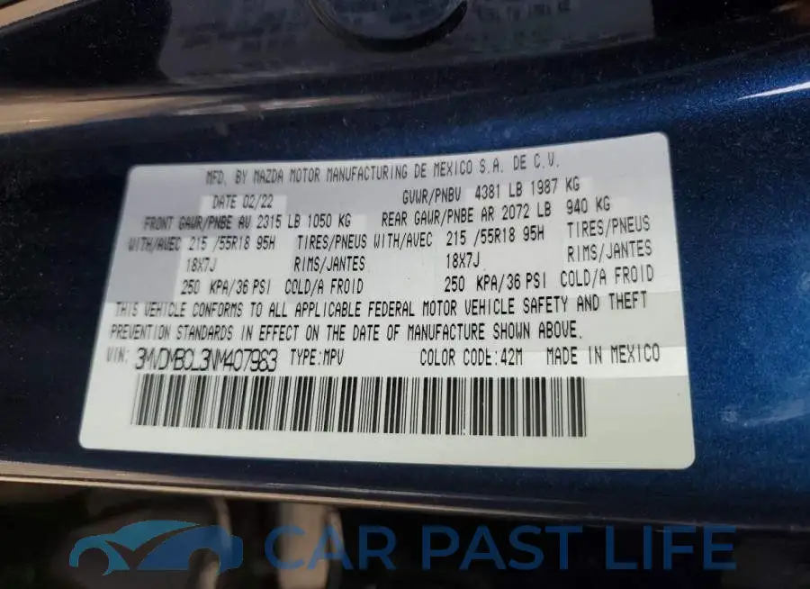 3MVDMBCL3NM407983# 14