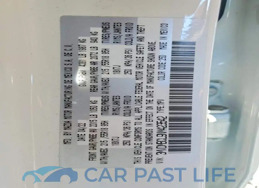 3MVDMBCL9NM423542# 12