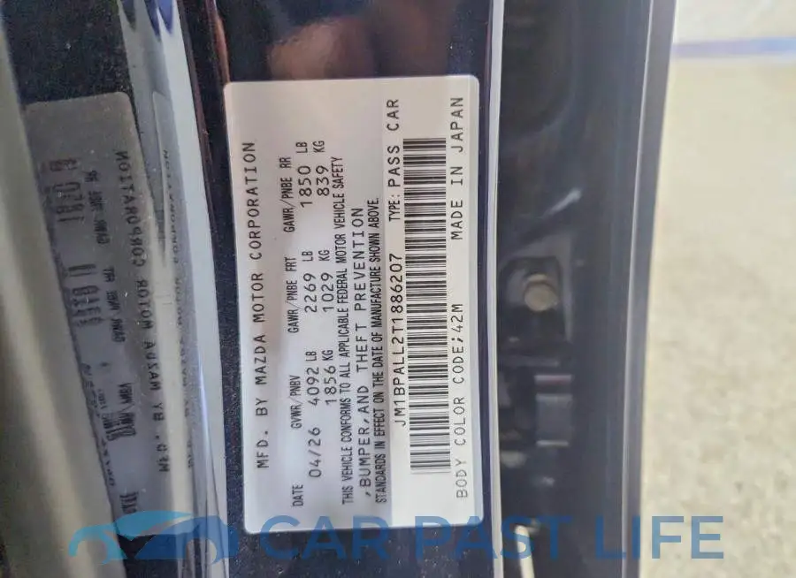 JM1BPALL2T1886207# 12