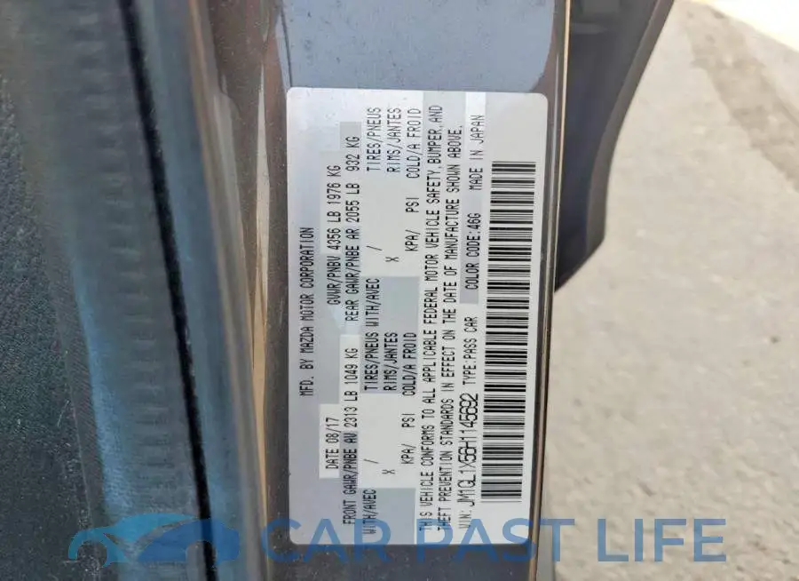 JM1GL1X56H1145692# 12