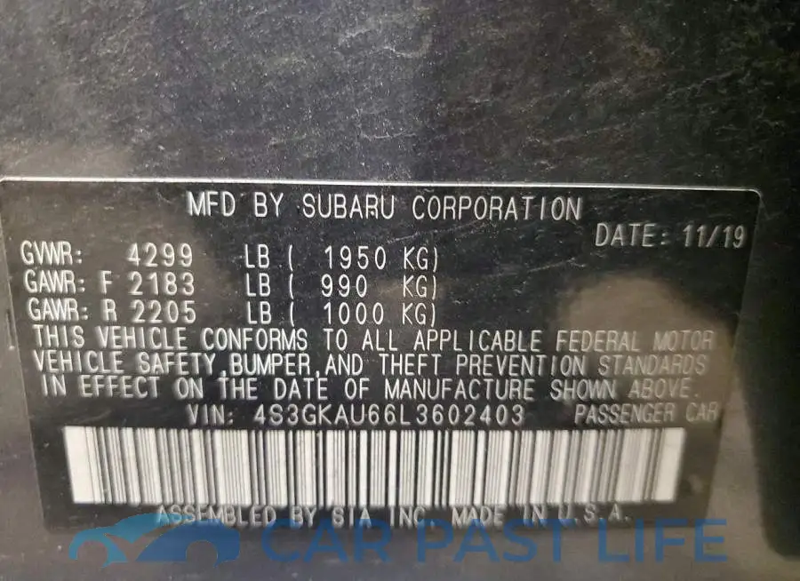 4S3GKAU66L3602403# 12