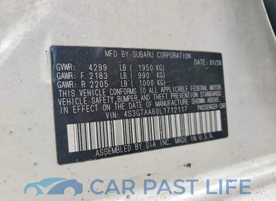 4S3GTAA60L1712117# 12