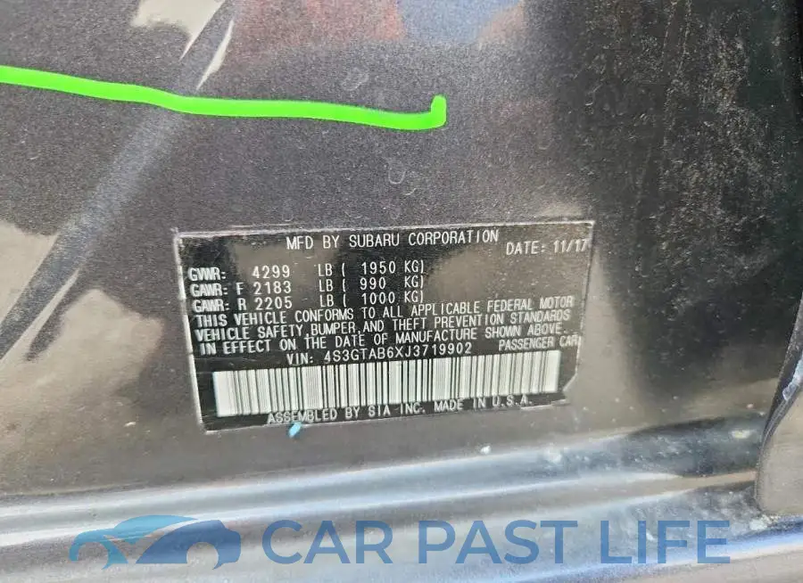 4S3GTAB6XJ3719902# 13