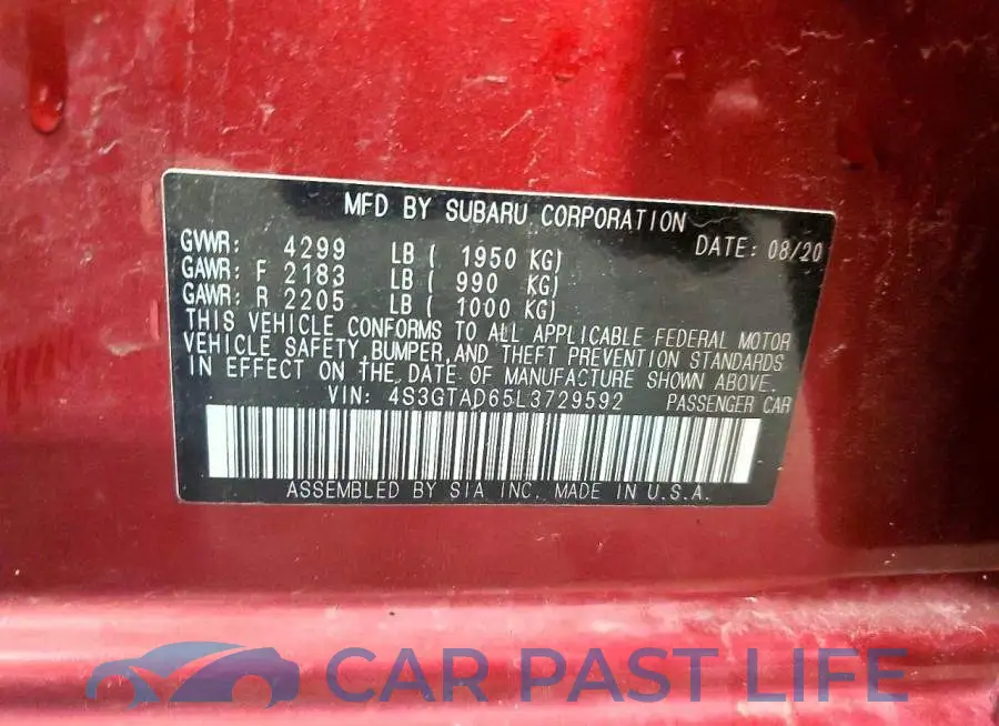 4S3GTAD65L3729592# 12