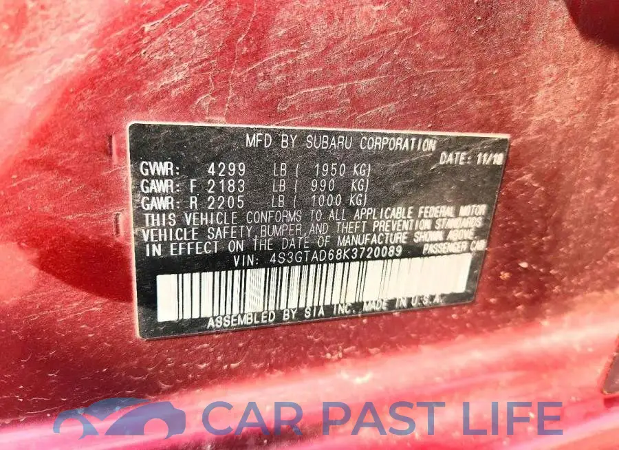 4S3GTAD68K3720089# 12