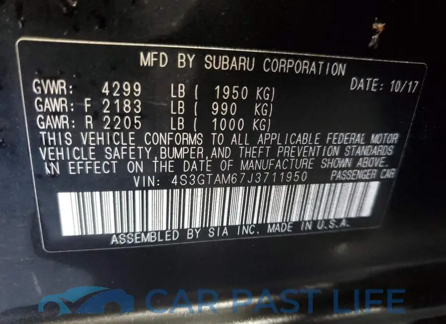 4S3GTAM67J3711950# 14