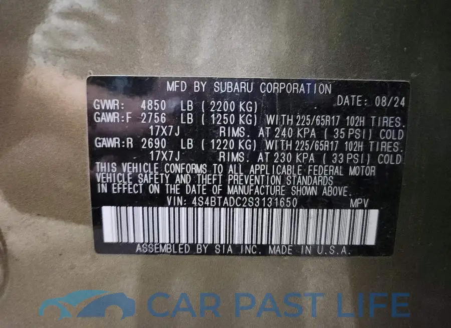 4S4BTADC2S3131650# 13