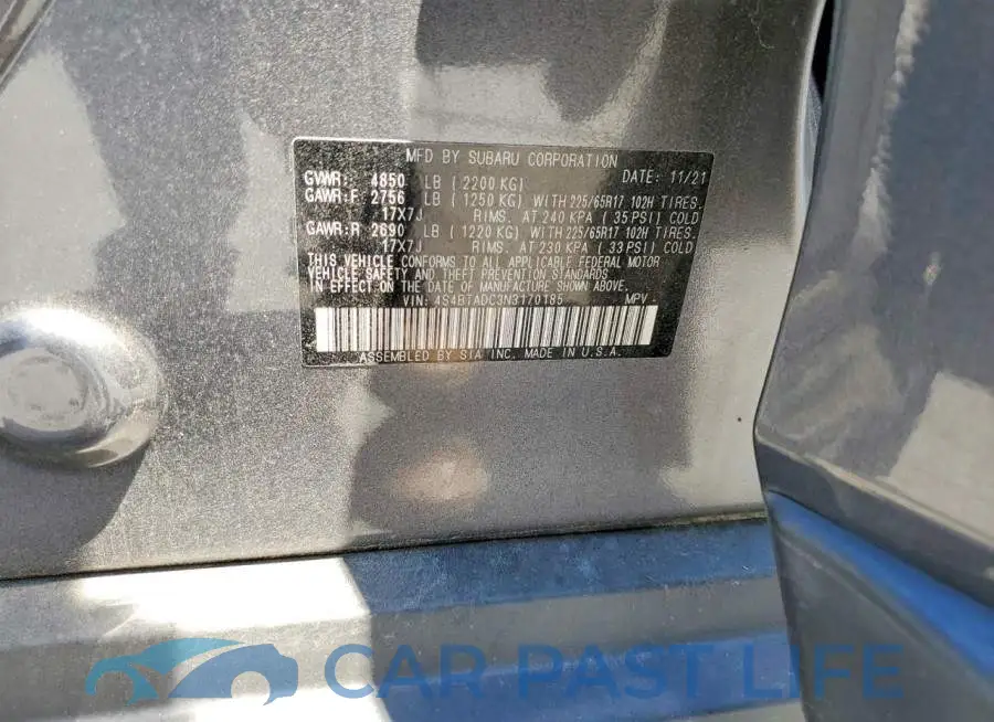 4S4BTADC3N3170185# 13