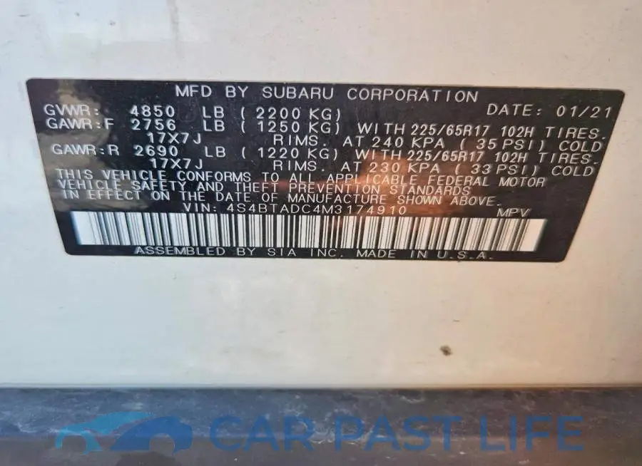 4S4BTADC4M3174910# 12