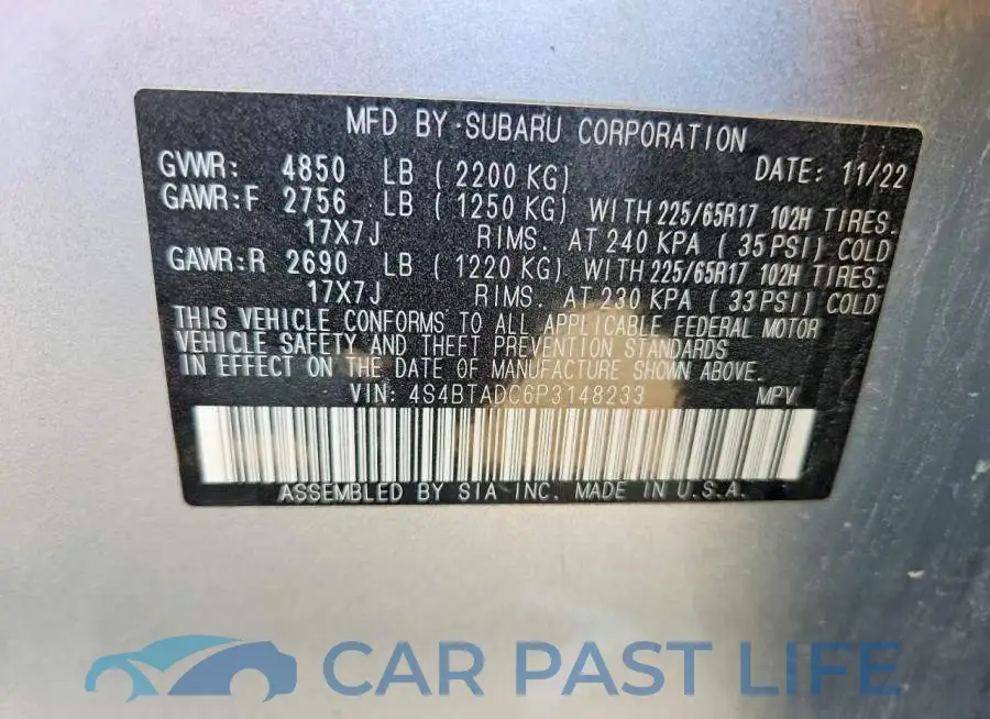 4S4BTADC6P3148233# 13