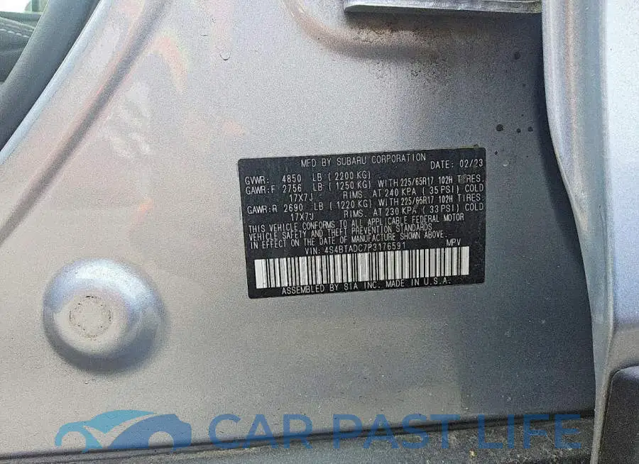 4S4BTADC7P3176591# 12
