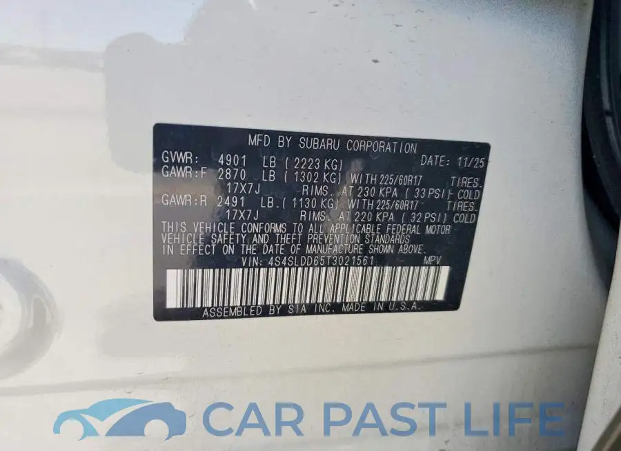 4S4SLDD65T3021561# 13