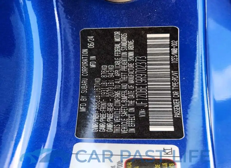 JF1ZDBE19R9702373# 12