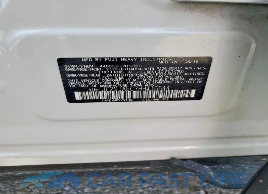 JF2SJAEC7HH416544# 13