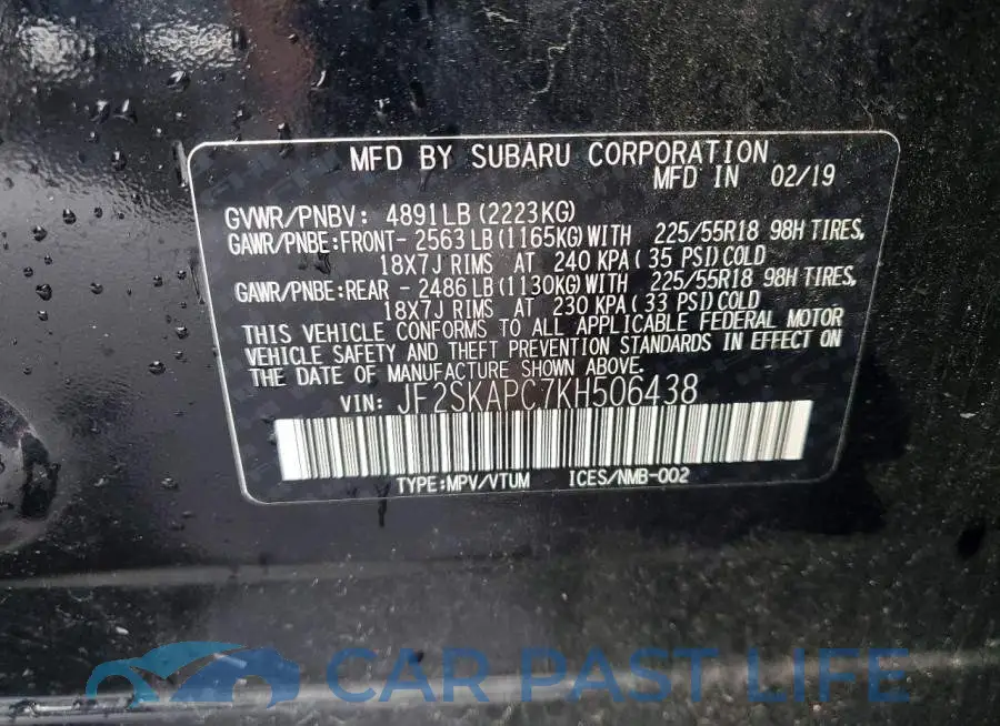 JF2SKAPC7KH506438# 14