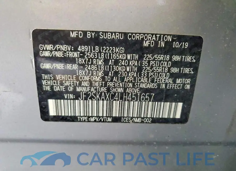 JF2SKAXC4LH451657# 13