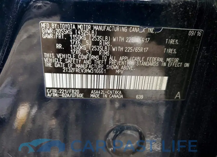2T3ZFREV3HW316661# 13
