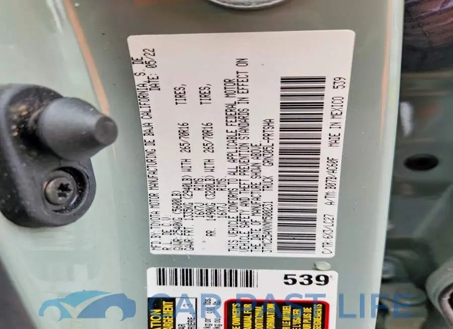 3TMCZ5ANXNM500231# 12