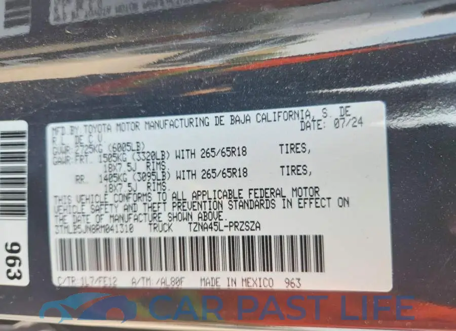 3TMLB5JN8RM041310# 13