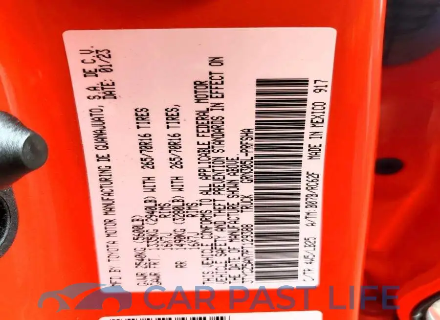 3TYCZ5AN7PT129388# 12