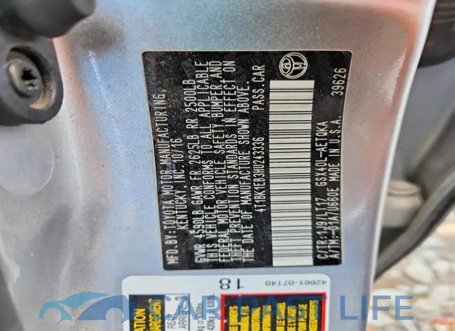 4T1BK1EB3HU243336# 12