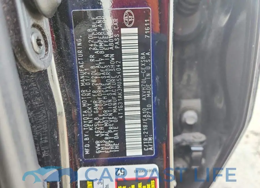 4T1G31AK3MU554042# 12