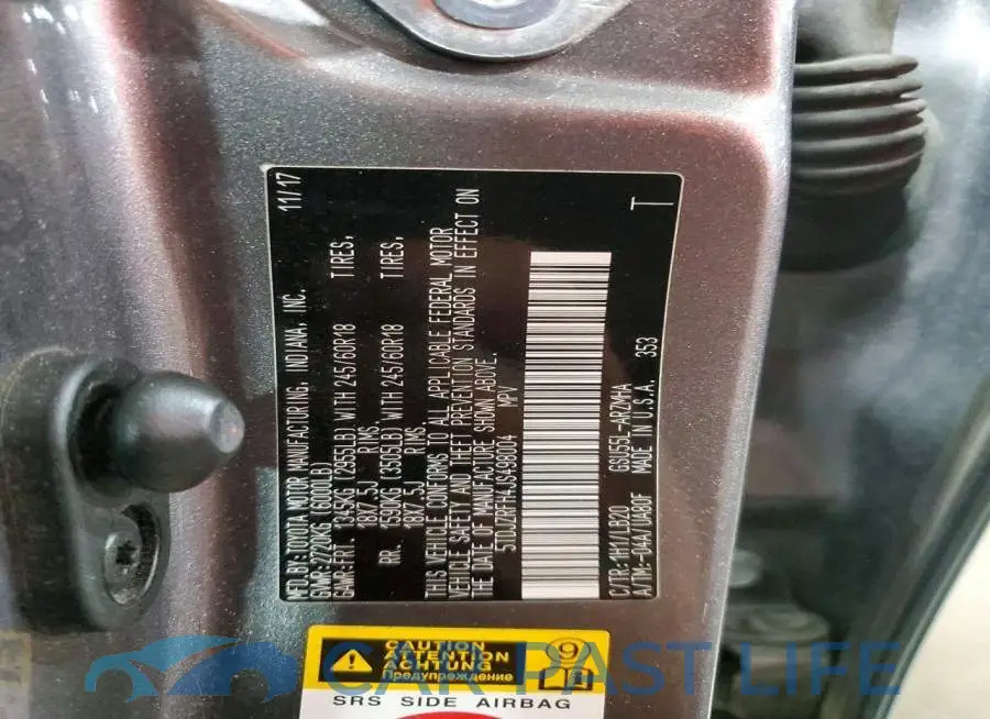 5TDJZRFH4JS498004# 12