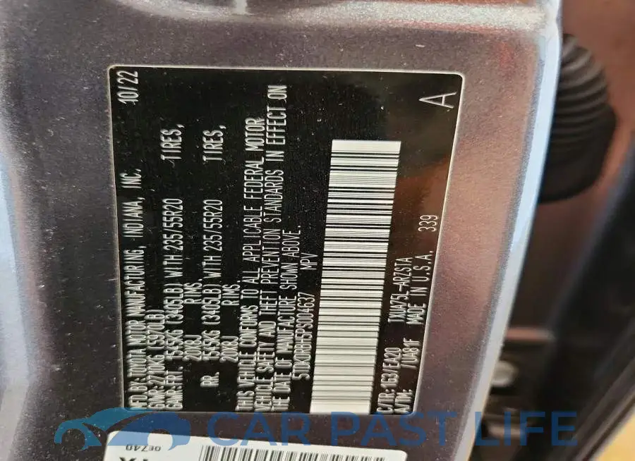 5TDKDRBH5PS004637# 13
