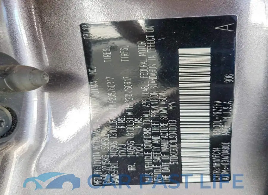 5TDKZ3DC1LS040013# 13