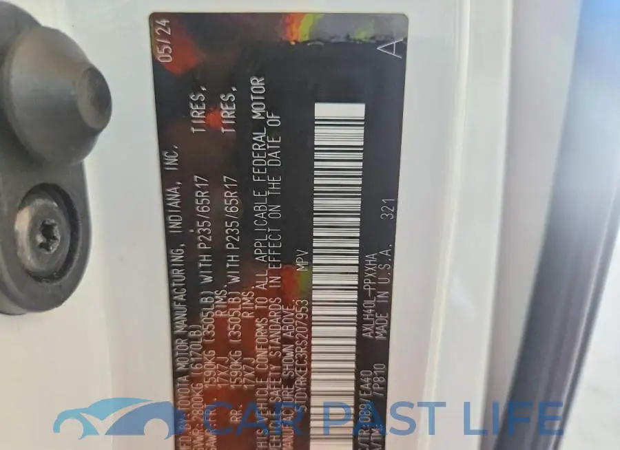 5TDYRKEC3RS207953# 13