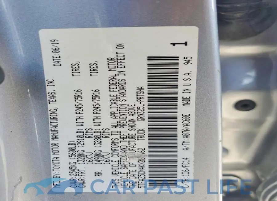 5TFAZ5CN4KX084462# 13