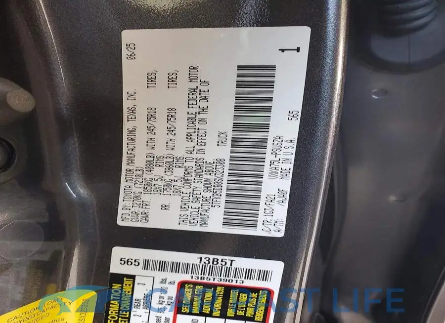 5TFKB5DB0SX323308# 12