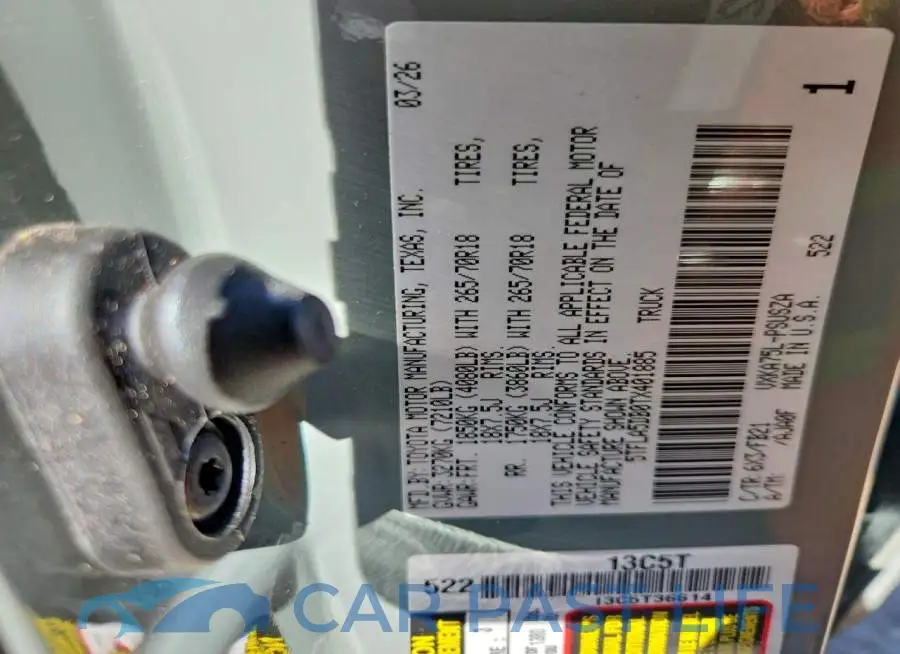 5TFLA5DB0TX401885# 12