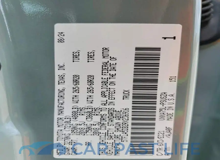 5TFLA5DB2RX236916# 12
