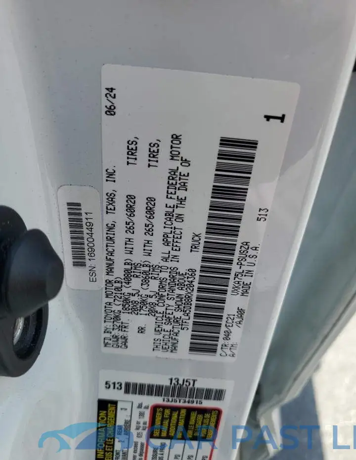 5TFLA5DB8RX204360# 13