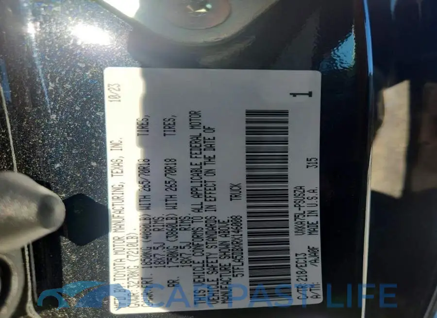 5TFLA5DBXRX146008# 12