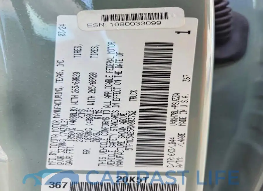 5TFMC5AB5RX003762# 13