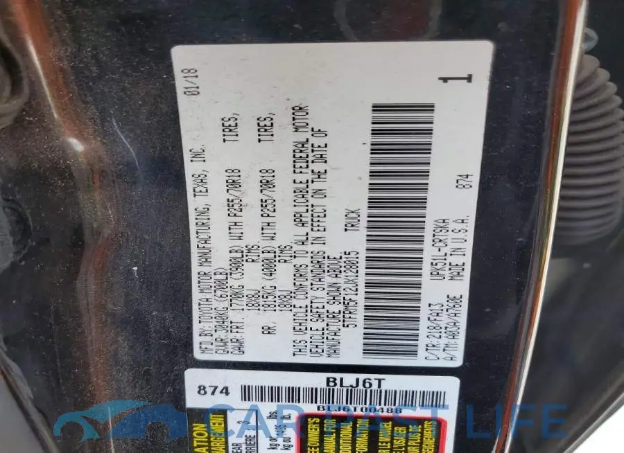 5TFRM5F12JX128015# 12